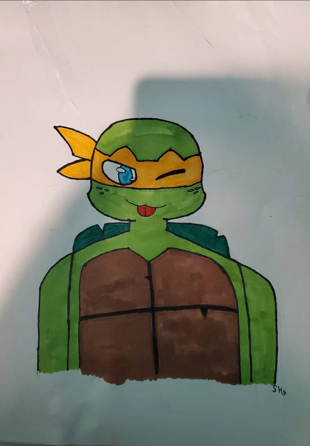 First TMNT2012 Drawing - Mikey (traditional) | TMNT HQ Amino