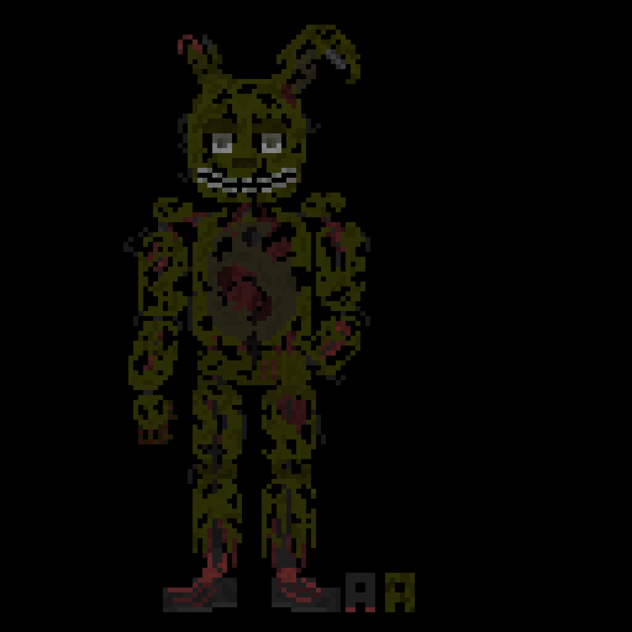 Pixel art de springtrap | FNaF Amino [ Español ] Amino