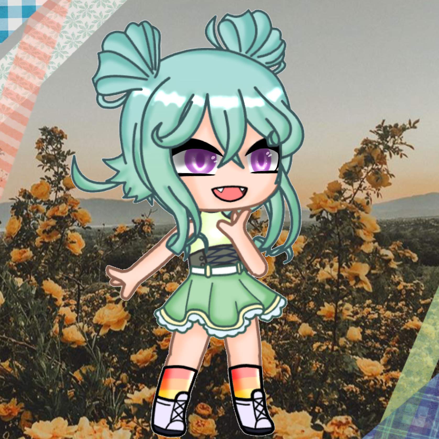 ~𝙸𝚗 𝚊 𝚏𝚒𝚎𝚕𝚍 𝚘𝚏 𝚏𝚕𝚘𝚠𝚎𝚛𝚜~ | Gacha-Life Amino