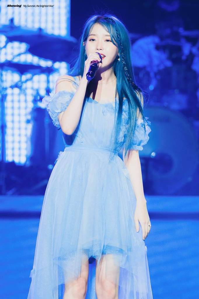 Lovely IU in BLUE | IU (Lee Ji Eun 아이유) Amino