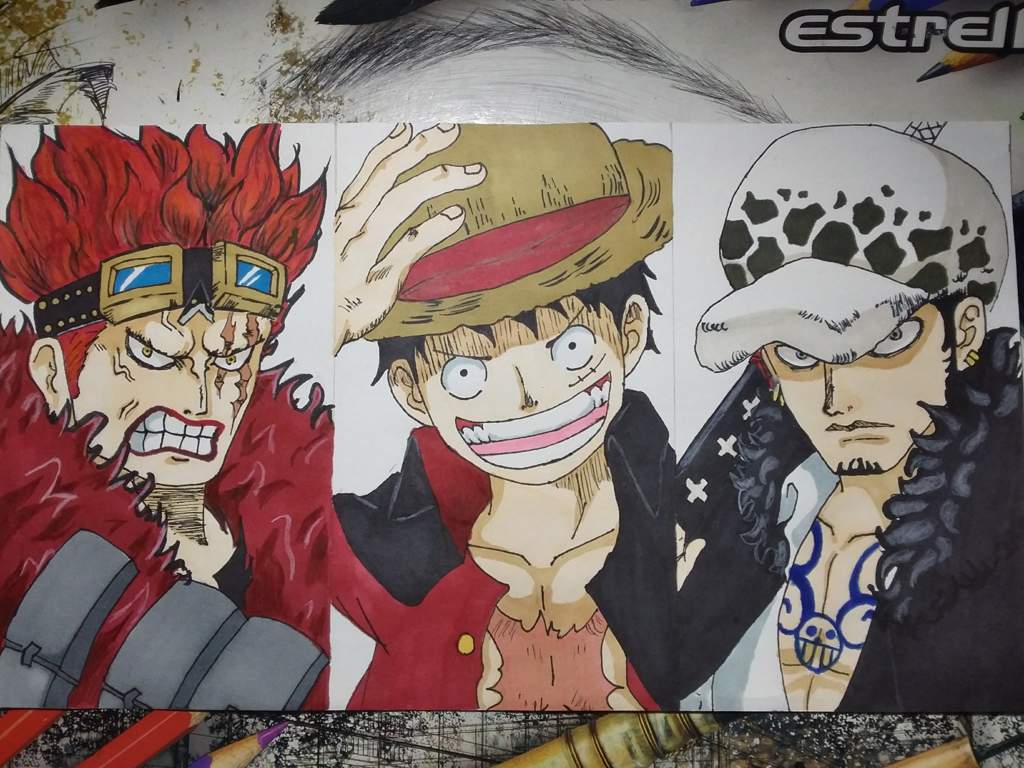 ¿La peor generación?. Kid, Luffy y Law. Dibujo. ・Tokyo