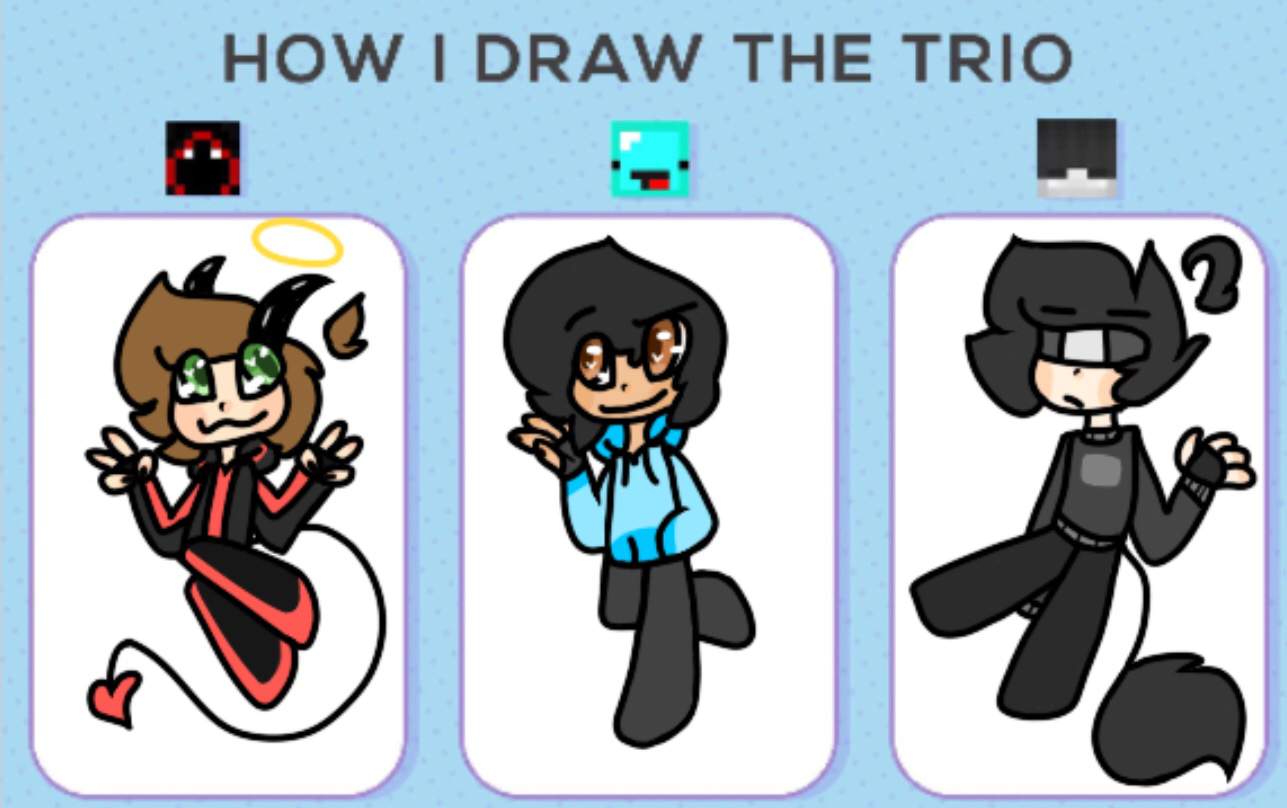 How I draw the trio | Official Skeppy Amino Amino