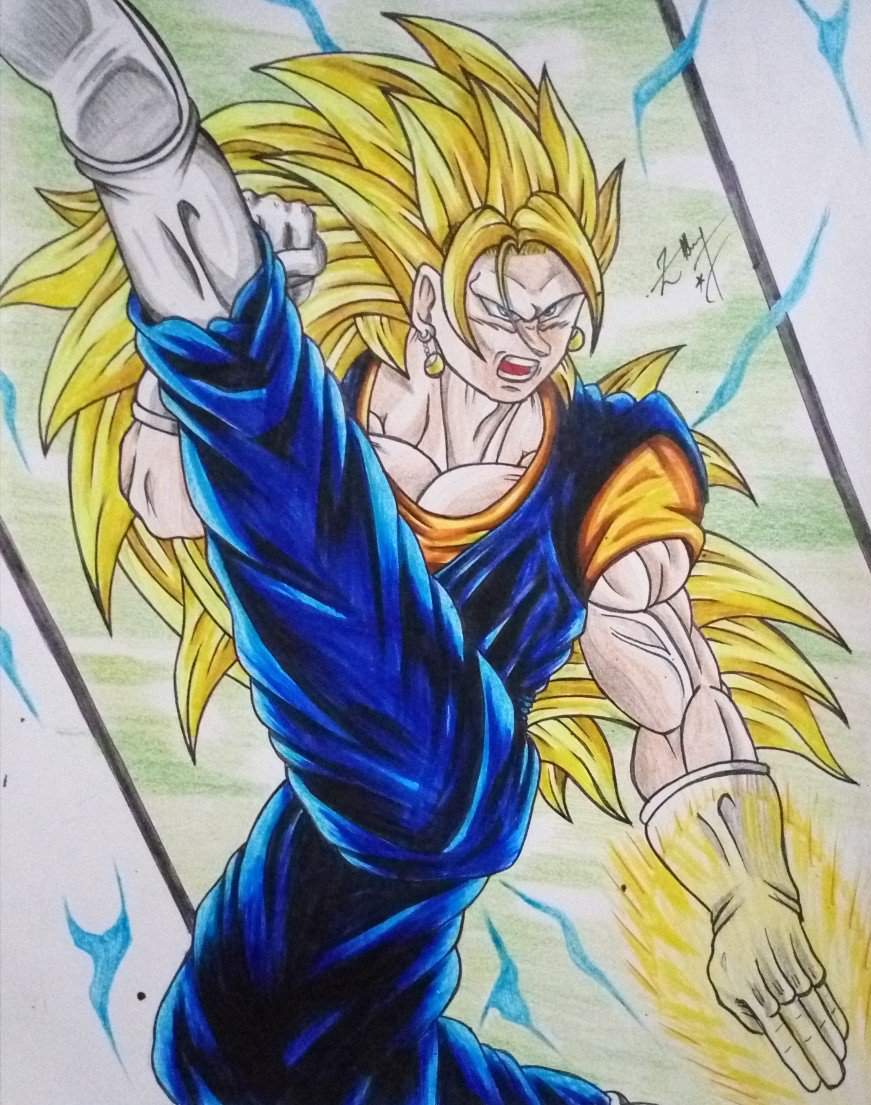 Drawing Vegito Super Saiyan 3 | DragonBallZ Amino