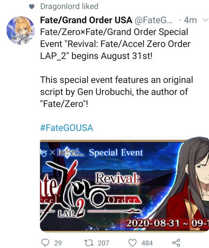 Fate Zero Rerun Guide Fate Grand Order Amino