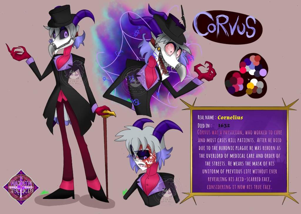 Hazbin Districts characters part 1: Corvus | Hazbin Hotel (official) Amino