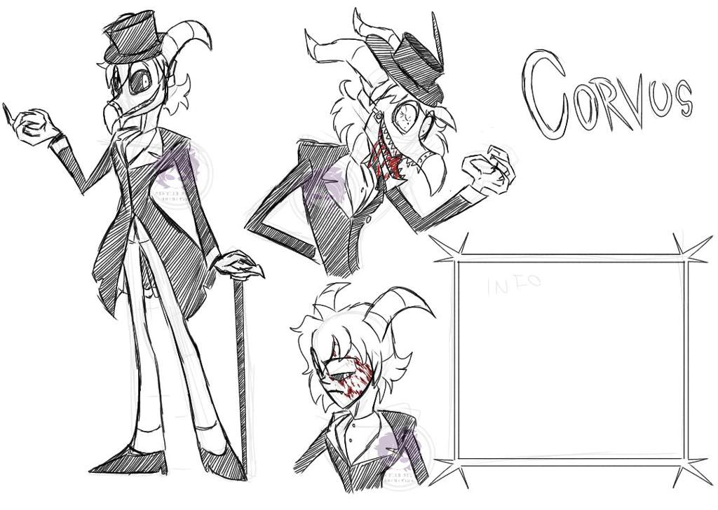 Hazbin Districts characters part 1: Corvus | Hazbin Hotel (official) Amino