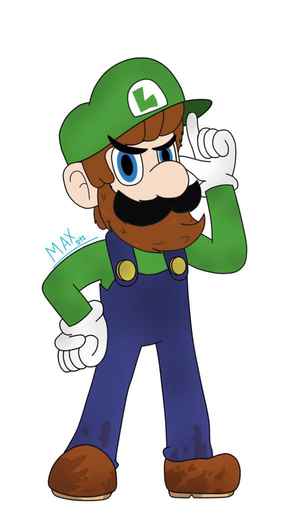 Luigi with the beard. | Team Cyantix Official Amino