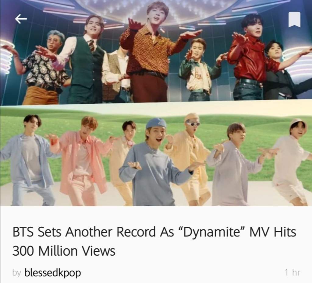 BTS DYNAMITE SETS NEW RECORD AS MV HITS 300 MILLION VIEWS | BTS Amino