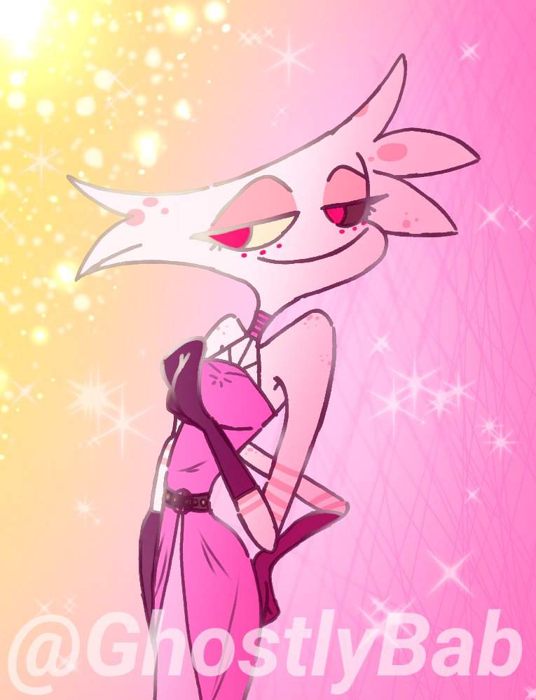 Angel in fabulous pink dress | Hazbin Hotel (official) Amino