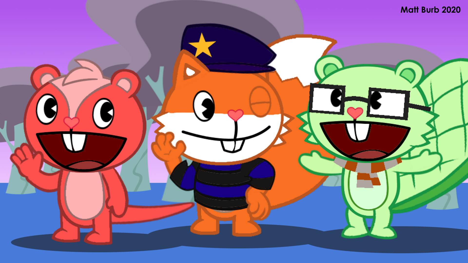 Baumey, Turner and Treeter again! | Happy Tree Friends Amino