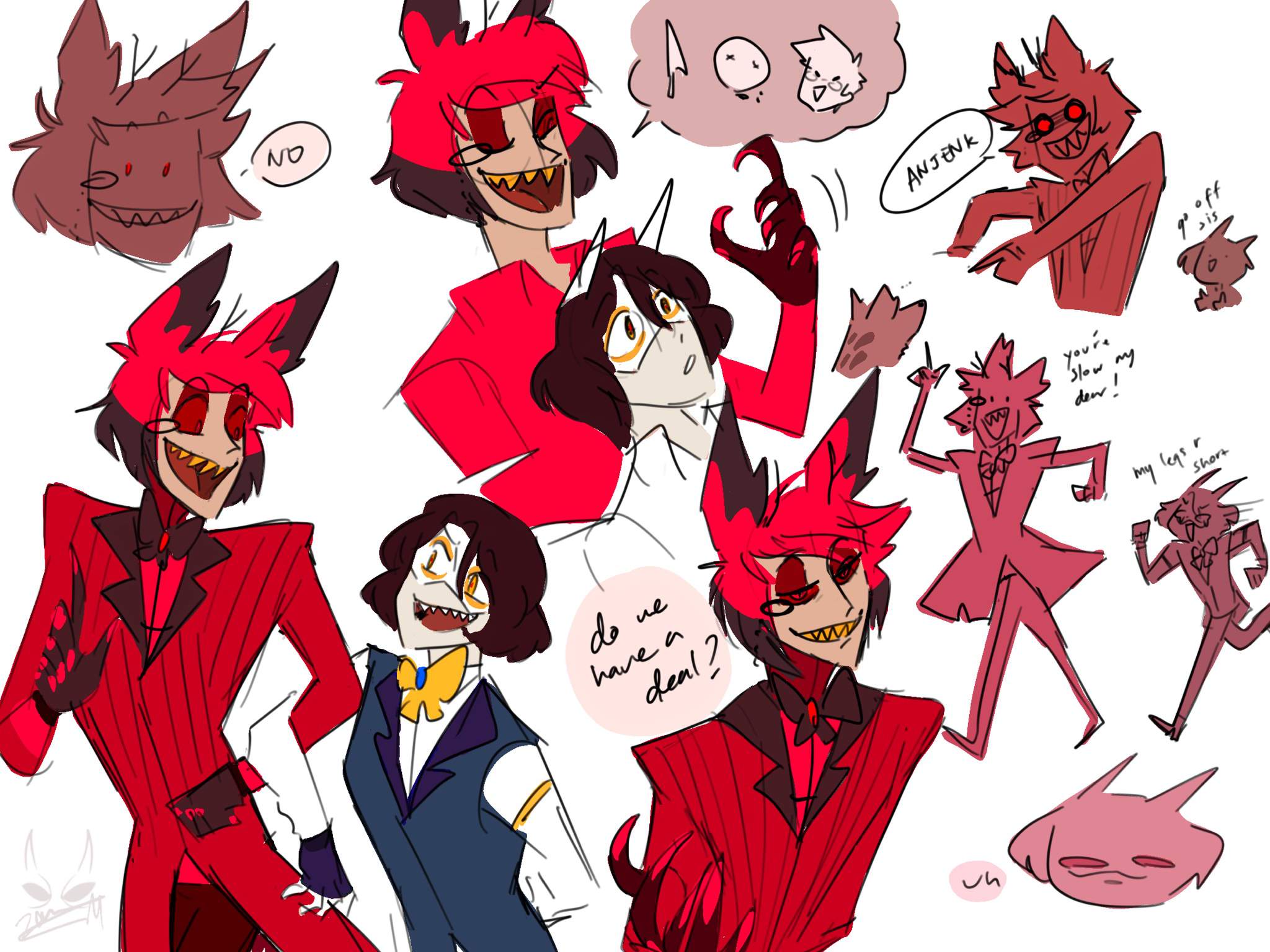 Ari and Alastor doodles | Hazbin Hotel (official) Amino