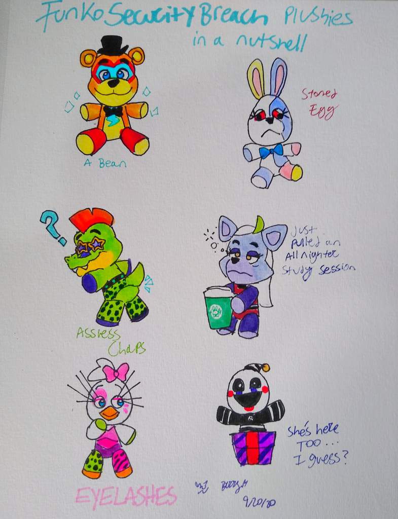 five nights at freddy's security breach plushies