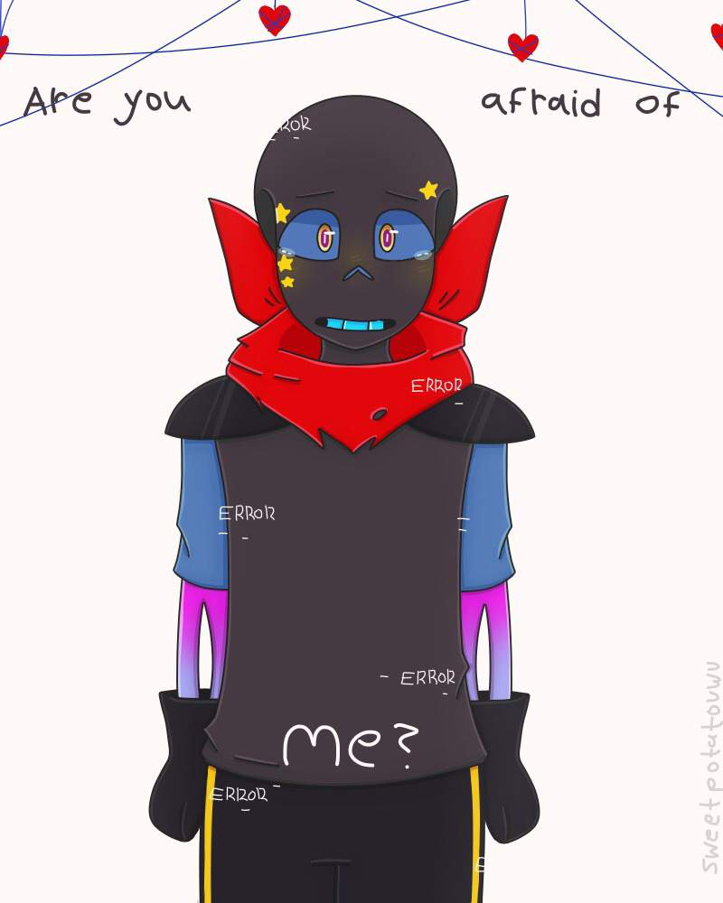“Are you scared of me?..” [blueberror fanart] | Undertale AUs Amino