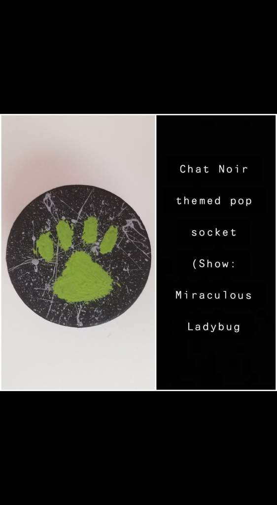 Chat Noir Themed Pop Socket Miraculous Amino