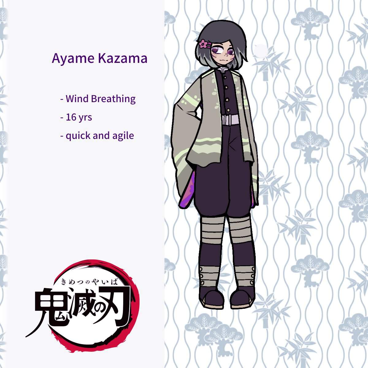 🍃 KNY OC || Ayame Kazama 🍃 | Demon Slayer: Kimetsu No Yaiba Amino