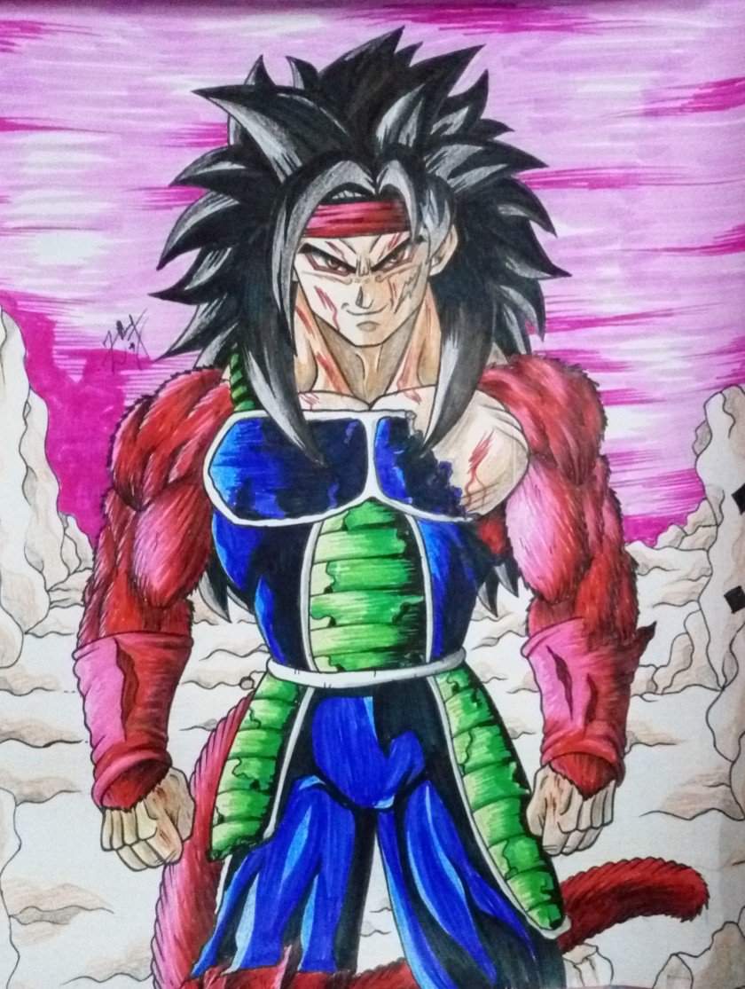 Re-drawing Bardock Super Saiyan 4 | Anime Amino