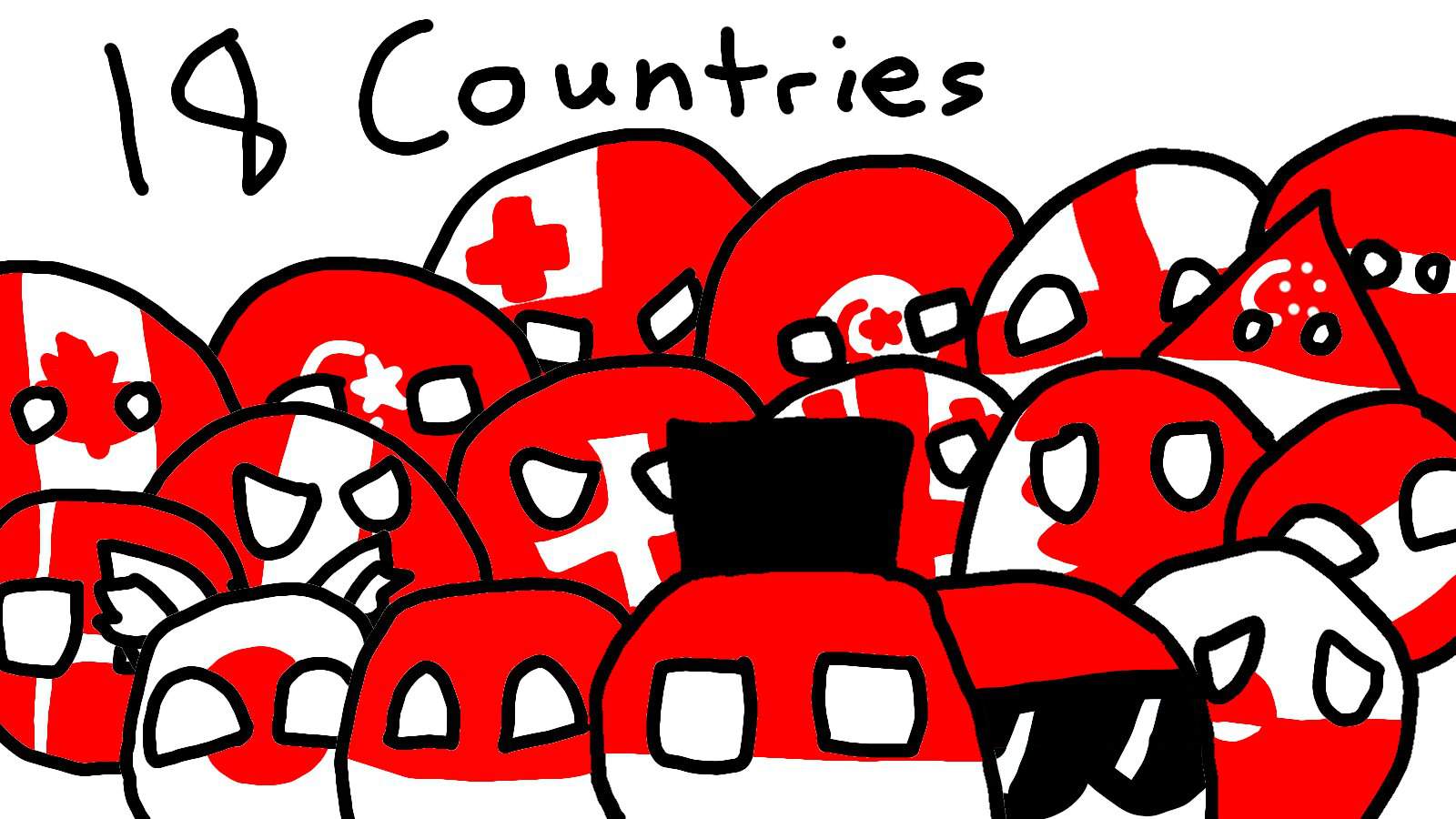 All red and white countries | Polandball Amino