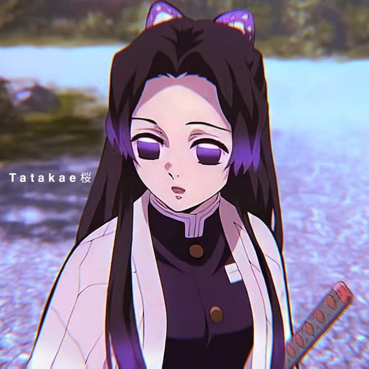 💜🖤Shinobu with long hair🖤💜 | Anime Amino