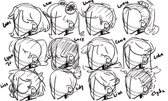 how i draw the kids hairstyles 🐏 | The Loud House Amino Amino