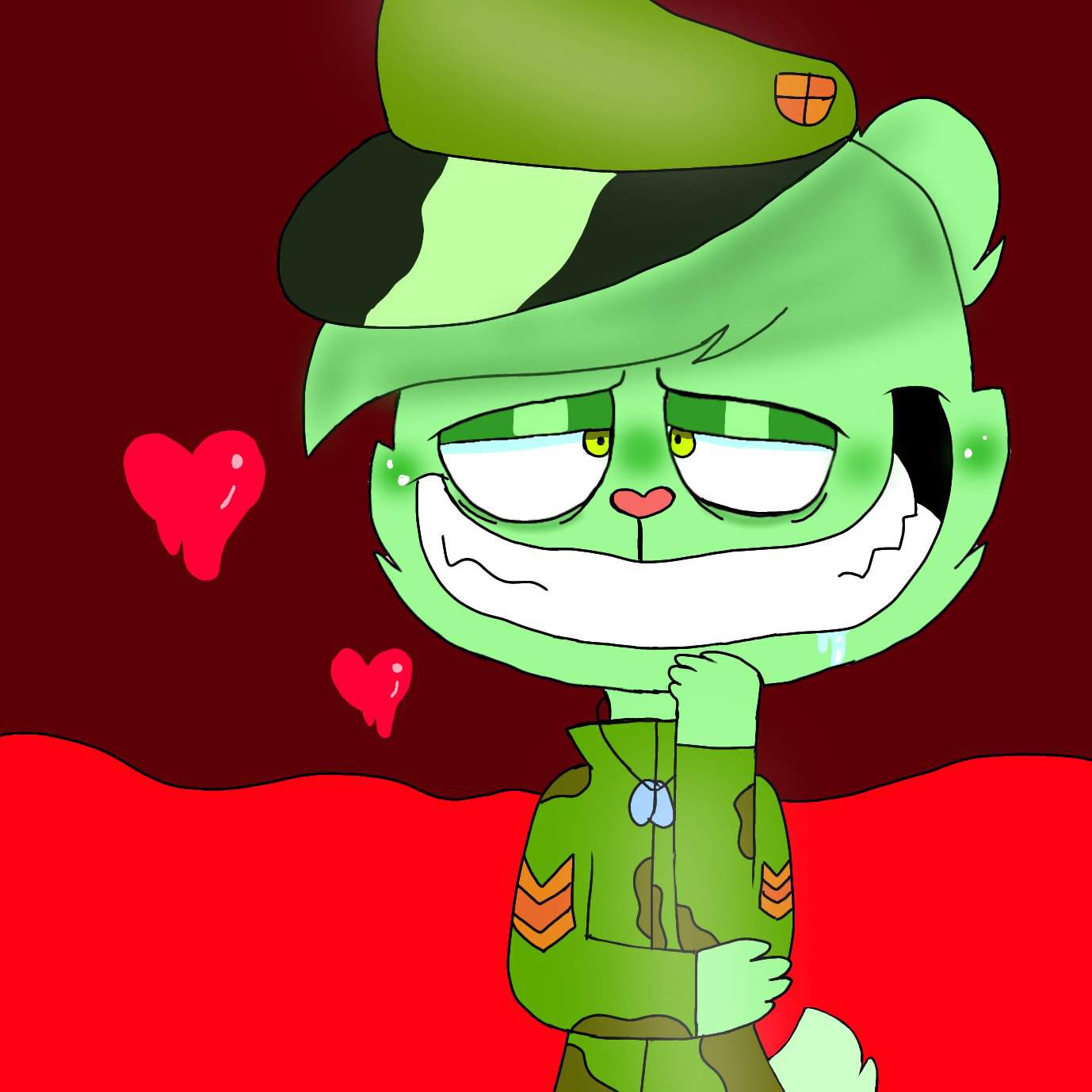 Fliqpy blushing 2 | Happy Tree Friends Amino