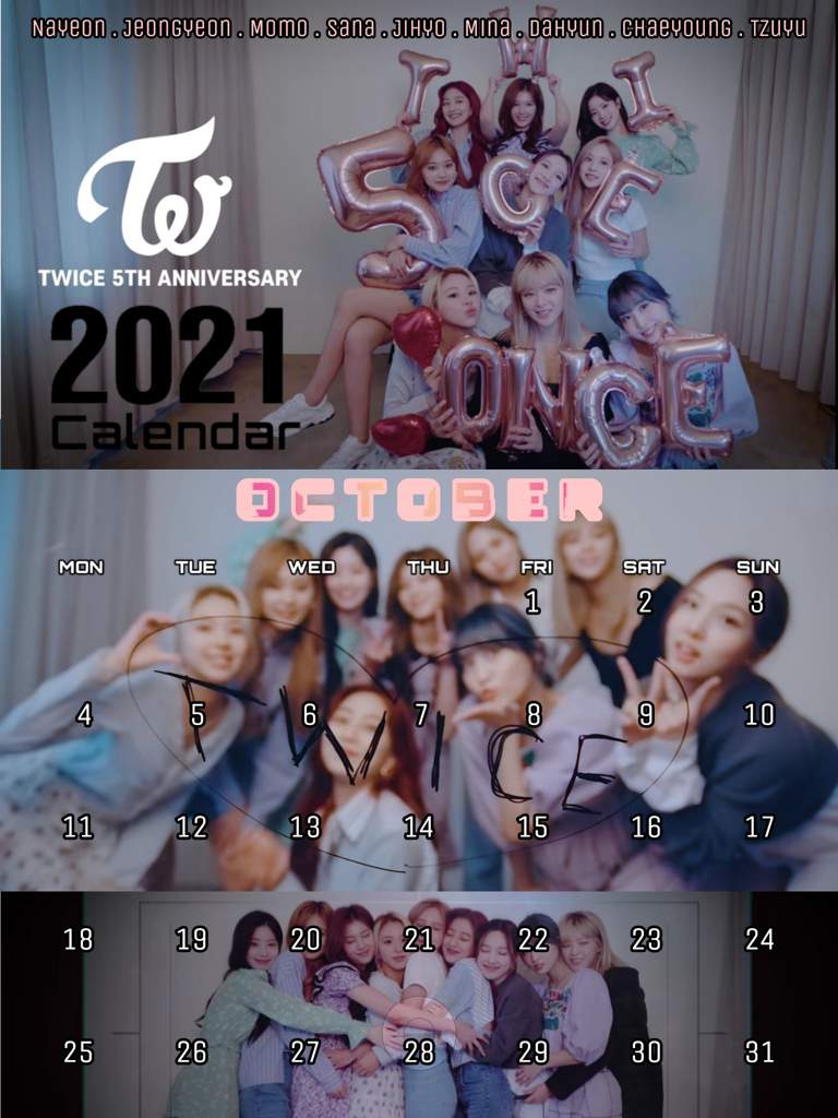 2021 TWICE Calendar Twice (트와이스)ㅤ Amino