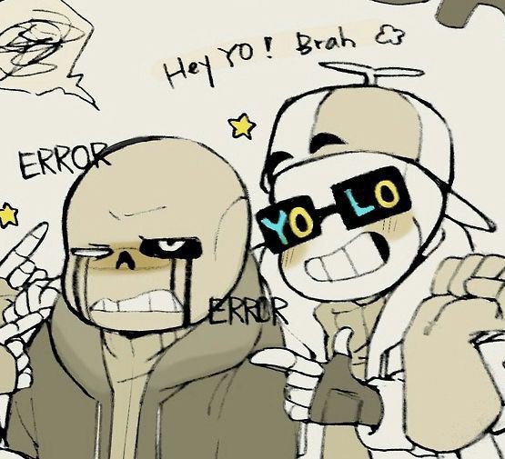 +* Fresh!Sans × Error!Sans. *+-[C]Error!Sans (от англ. error — ошибка) — разрушитель AU. Является альтернативной версией Санс