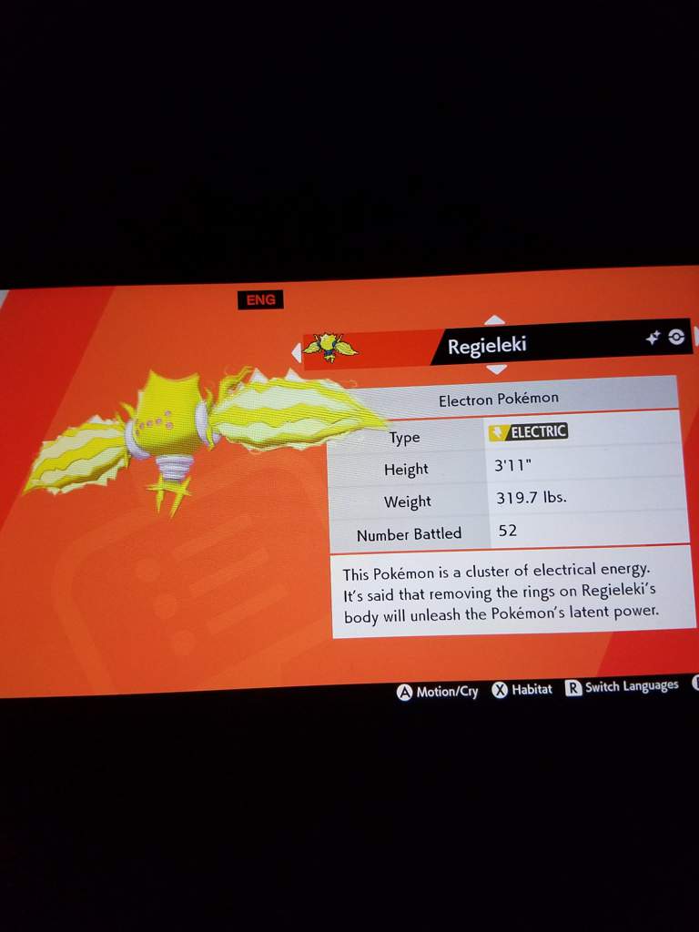 Was Shiny Hunting Regieleki And Encountered It On The 52 Battle Crown Tundra Hype Pokemon Sword And Shield Amino