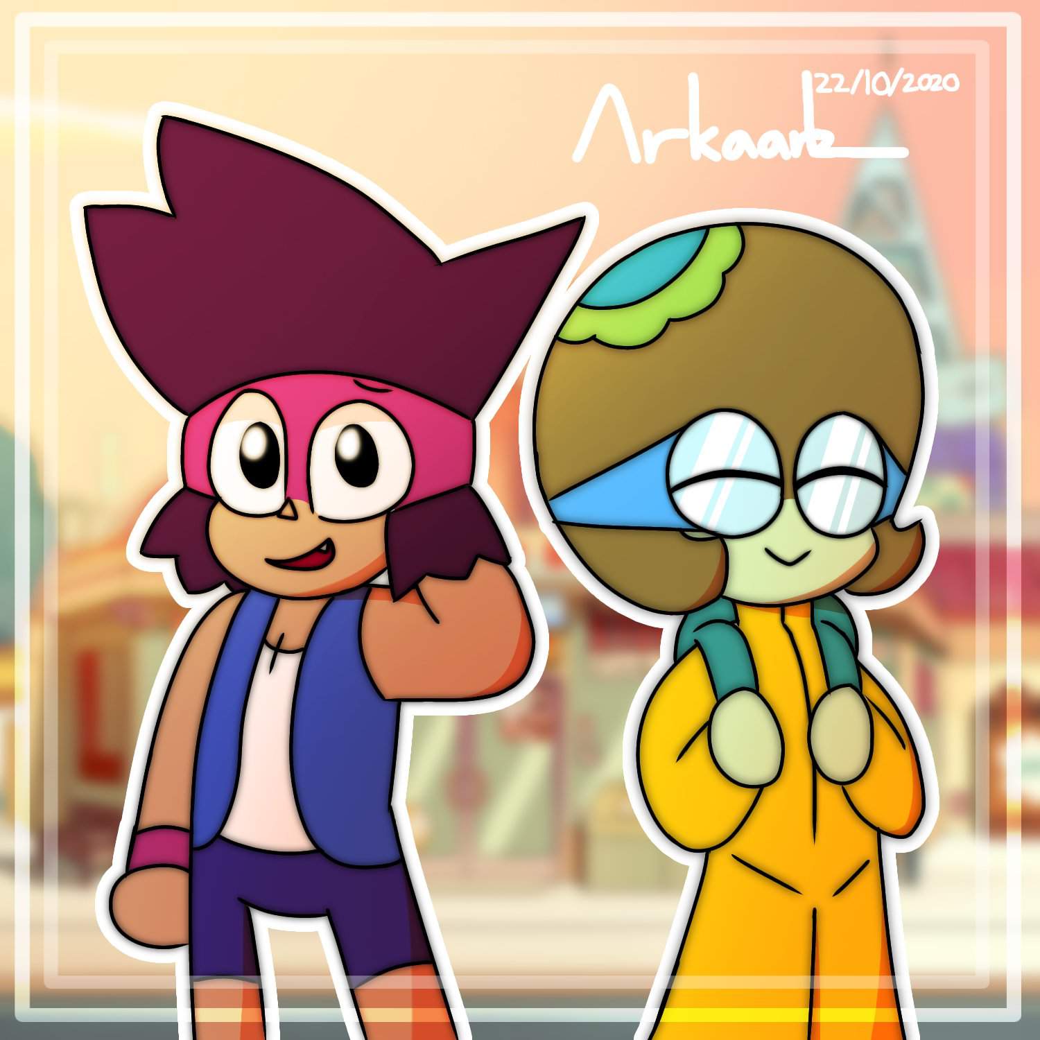 A smol KO & Dendy drawing (Last post?) | OK K.O. Let's Be Heroes Amino