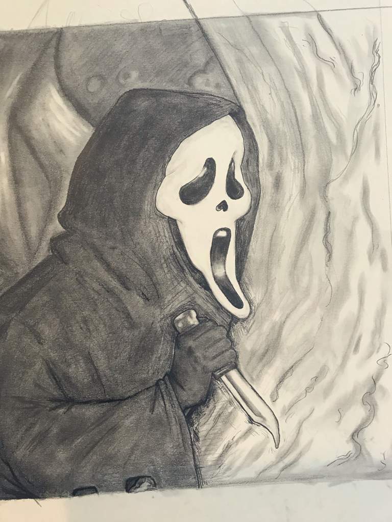 Fibonacci/Golden Mean Ghostface Graphite Drawing | Horror Amino