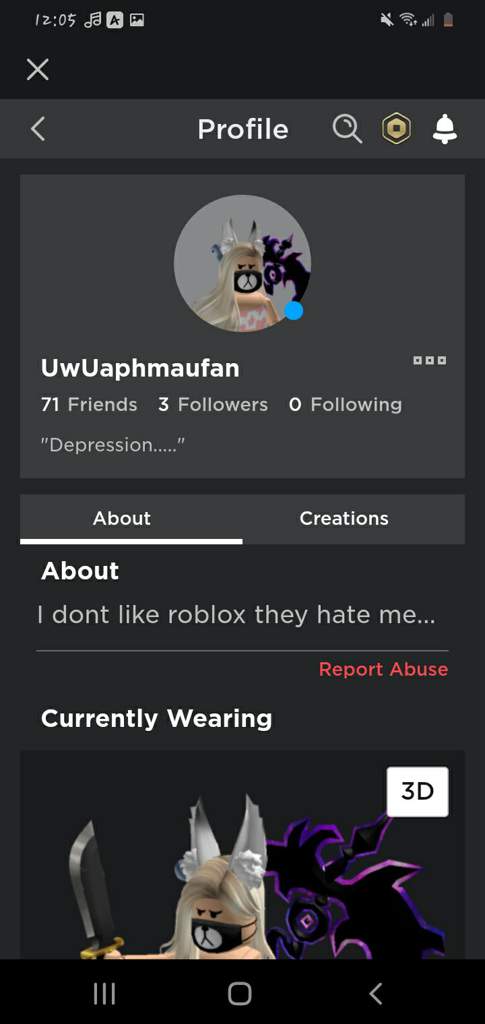 My Roblox Profile I Just Wanted To Let You Know That We Can Hang Out In Games And Chill I Also Do Roleplays That Interest Me So U Can Follow Me Anytime - just for people that want to hang out on roblox