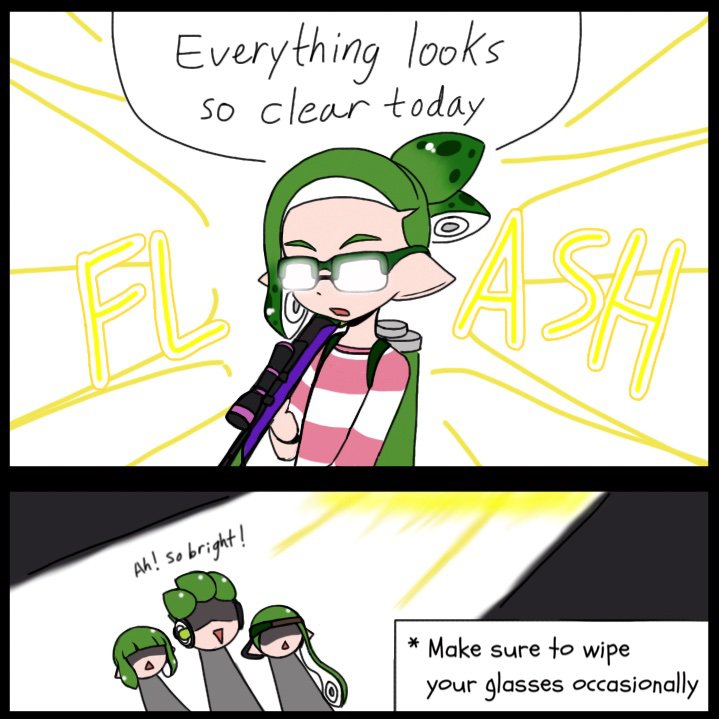 Inkfall finds Half-Rim’s glasses [comic] | Splatoon Coroika Amino