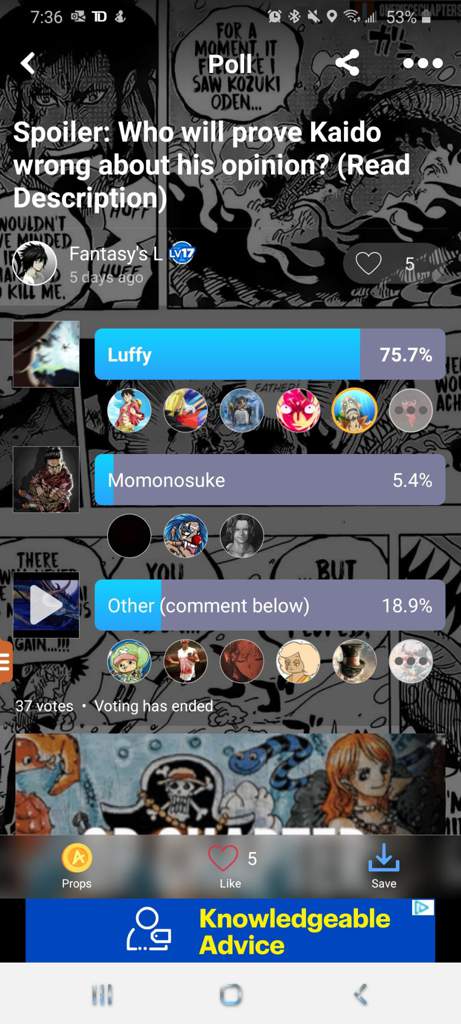 Chapter 993 Poll Results Are In One Piece Amino