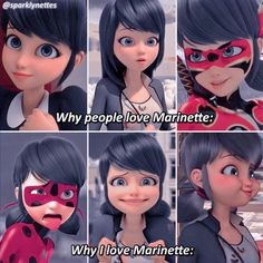 People love Marinette cause she's Ladybug, but I love her cause she's ...