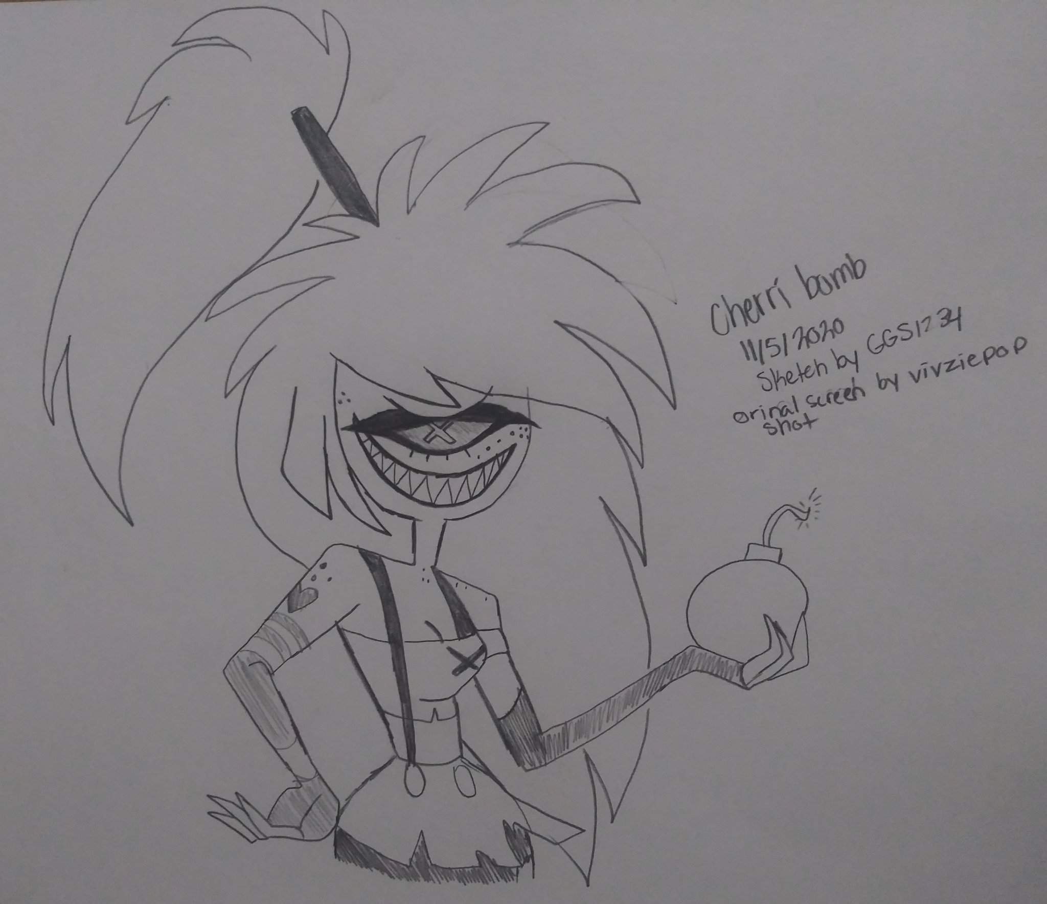 Cherry bomb sketch💣 | Hazbin Hotel (official) Amino