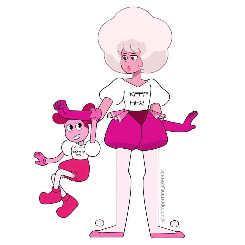 Pink diamond and spinel (i saw a meme) | Steven Universe Amino