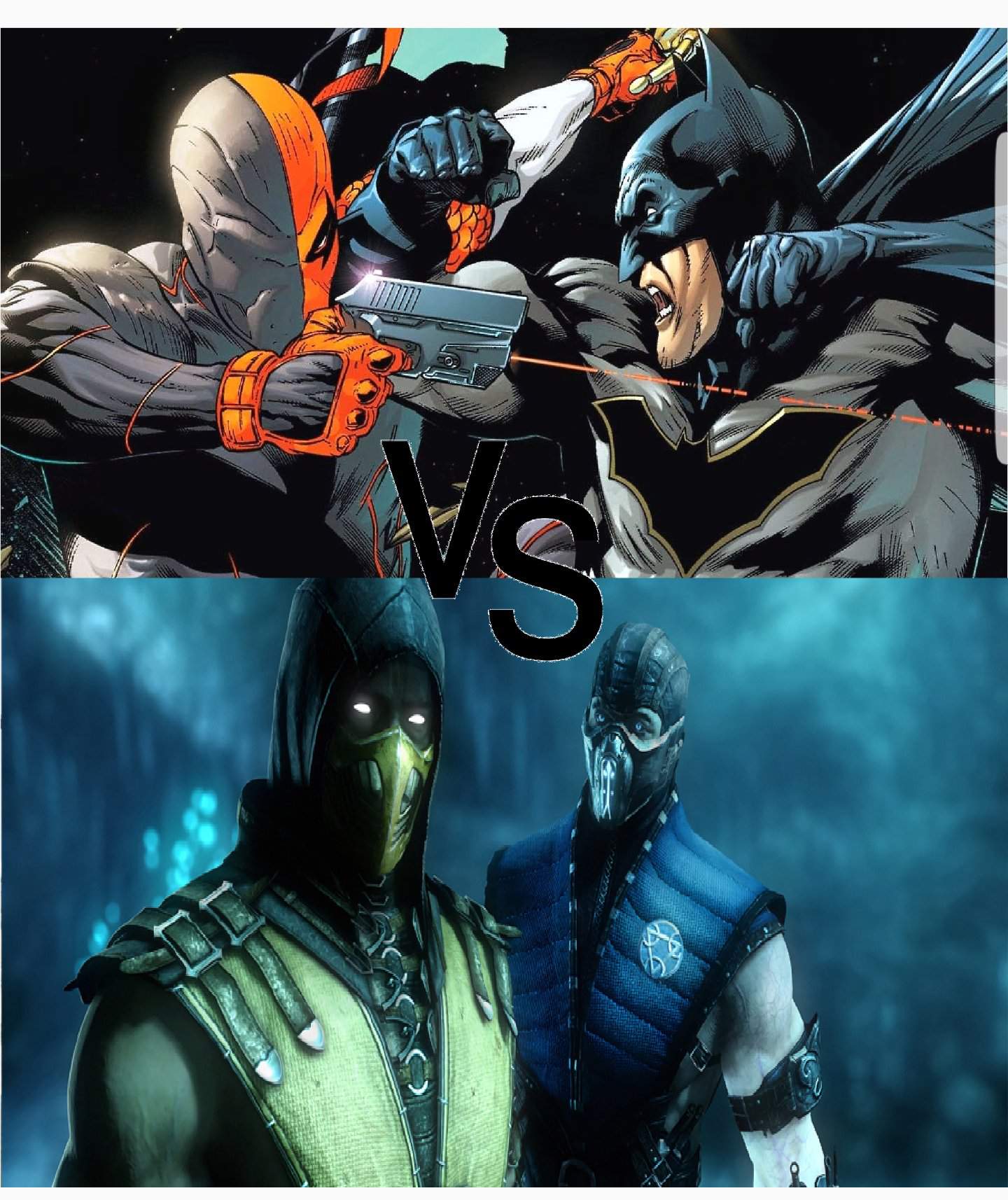 BattleWorld Fight # 49- Batman and Deathstroke vs Scorpion and Sub-Zero. |  Comics Amino