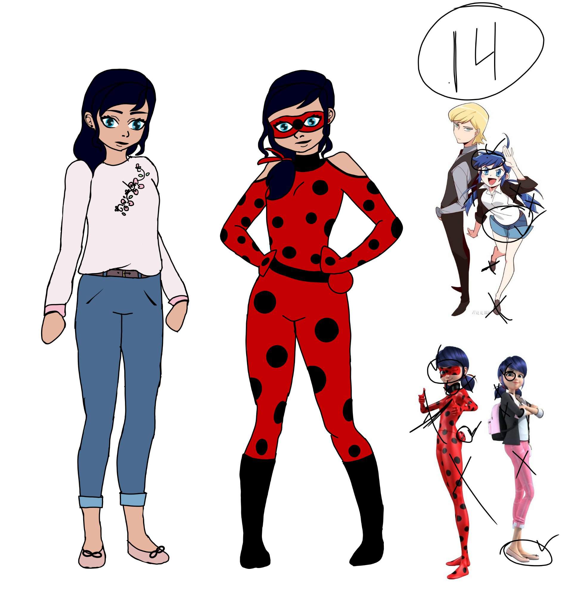 Redesigning Mari/Ladybug and Adrien/Chat | Miraculous Amino