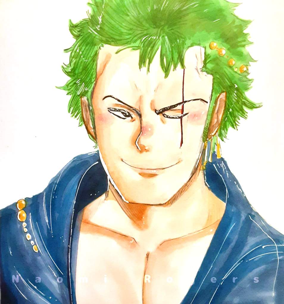 Happy Birthdqy! || Zoro Traditional Art | One Piece Amino