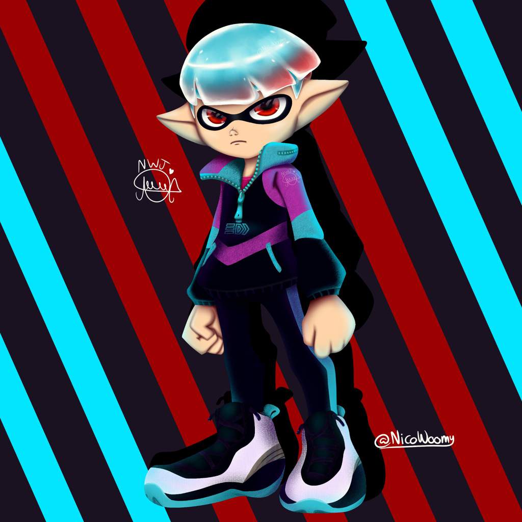 Art by me 🎨💙 Vintage Fan Art | Splatoon Amino