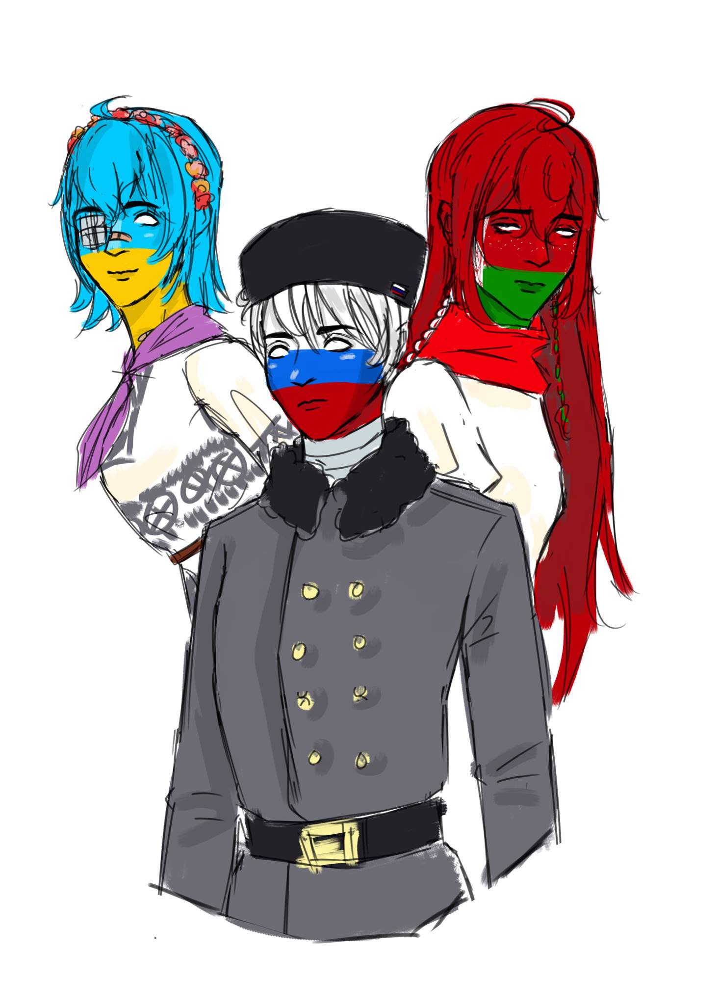 Slavic three sisters | •Countryhumans Amino• [ENG] Amino