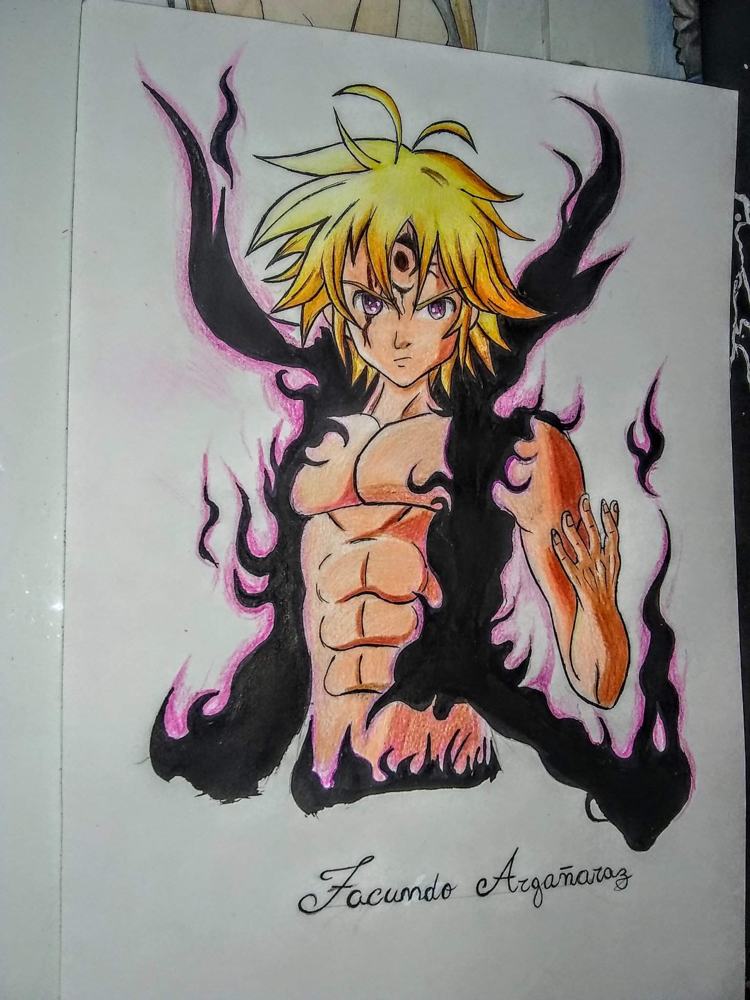 DIBUJO:Meliodas Modo Asalto | •Arte Amino• Amino