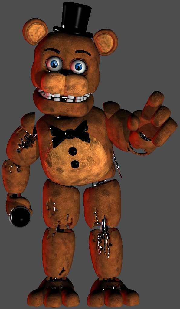 Renders de W.Freddy en pose de ataque (mi estilo) y w.Bonnie al iniciar ...