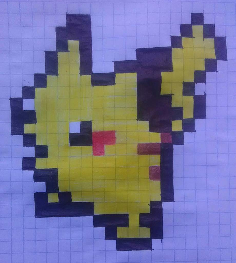 Dibujo pixel art de Pikachu | •Pokémon• En Español Amino