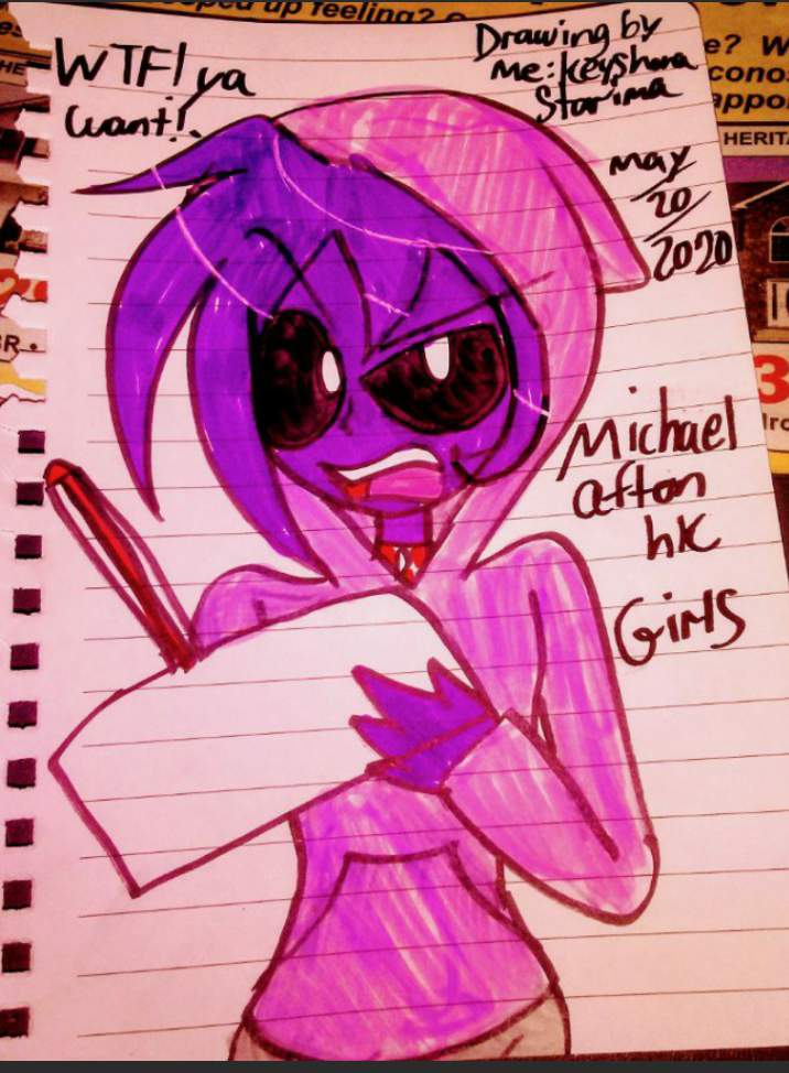 Keyshona mobox87 fnafs michael hk🍇🦊💝😍👍 afton art drawing by me ...