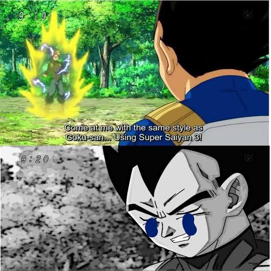 Nessa Cena O Vegeta Estava Rindo Para Não Chorar | Dragon Ball Super ...