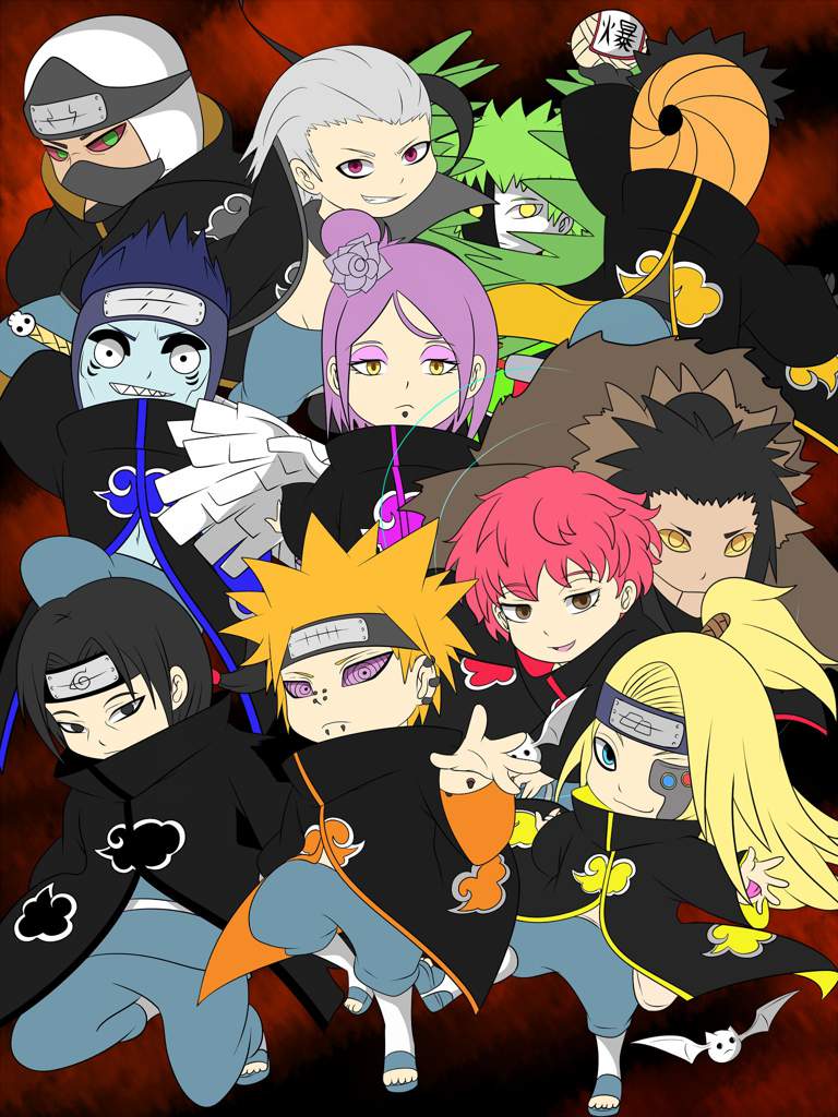 暁 Colors Of Akatsuki 暁 Chibis Naruto Amino