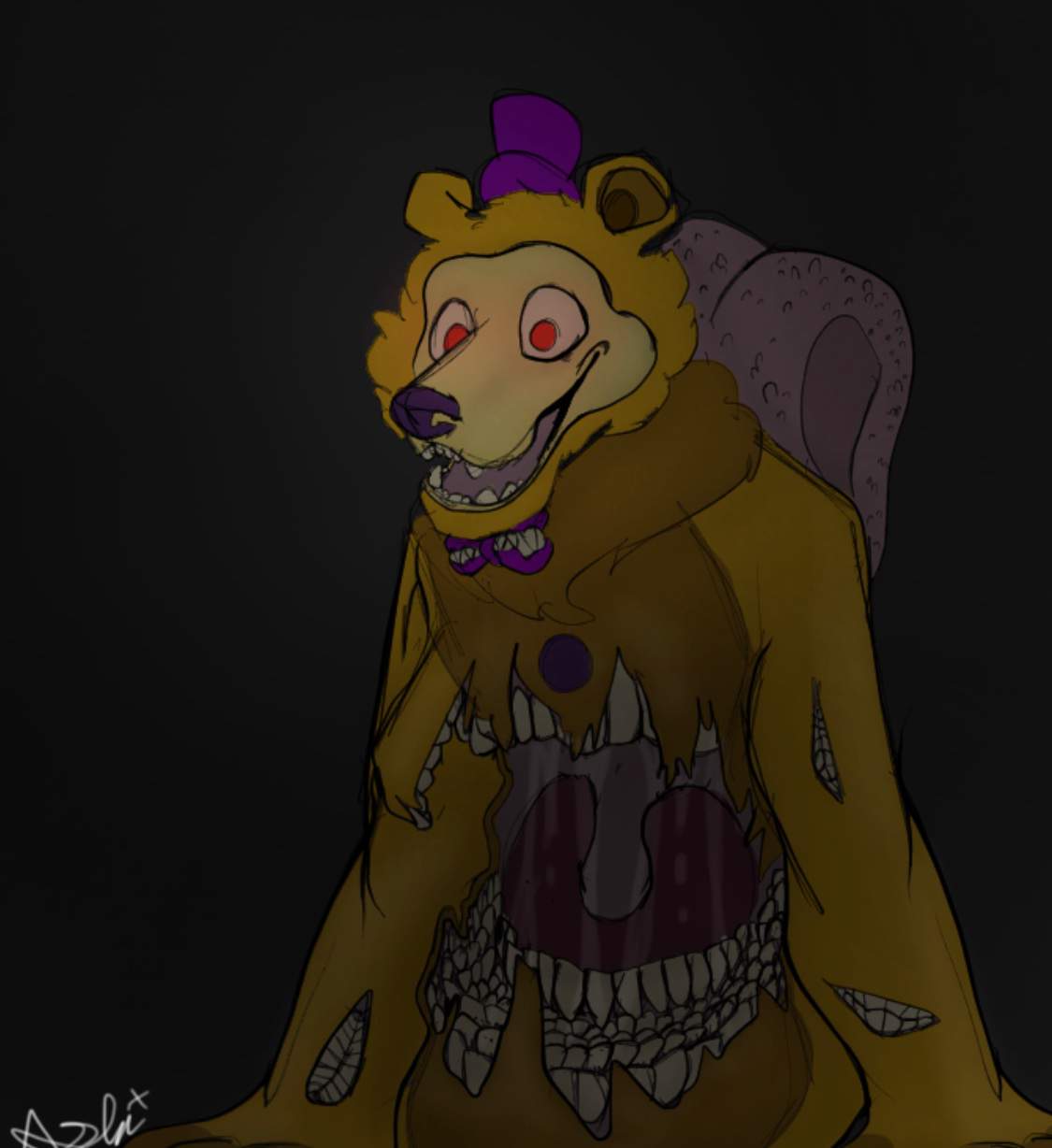 Stomaphobia: the fear of mouths(NM Fredbear redesign) | Fnaf Roleplay Amino