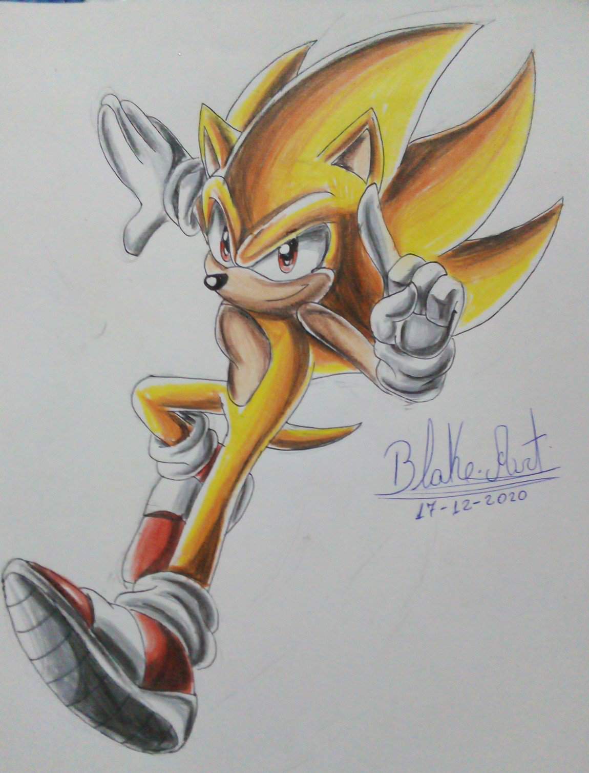 Dibujo de super sonic | Sonic the Hedgehog Español Amino
