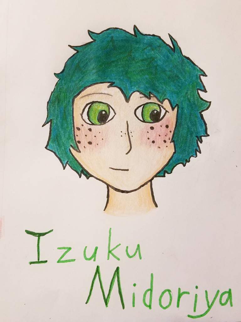 Drawing A Blushing-deku 