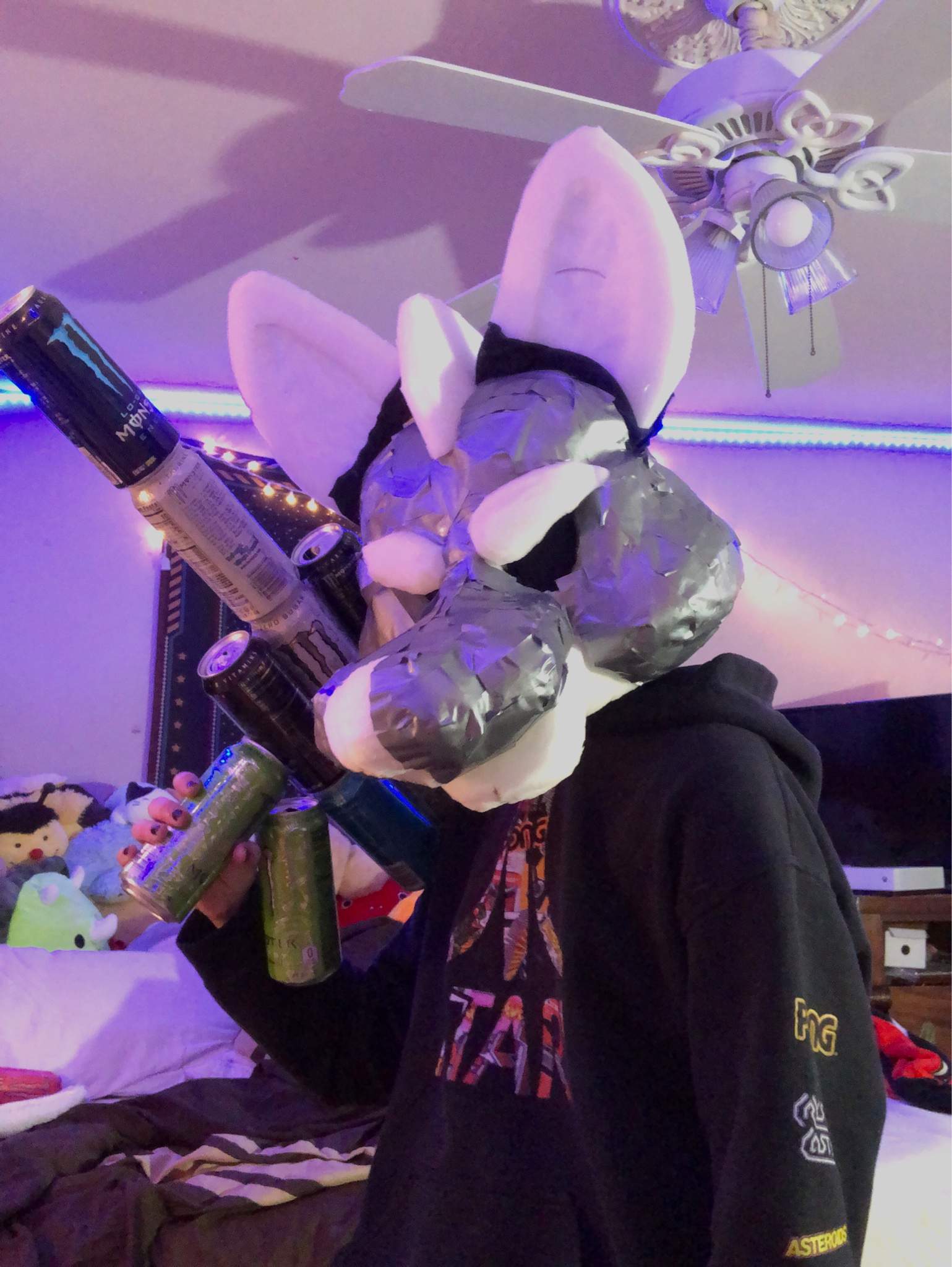 furry with a monster energy gun what will he do | Furry Amino